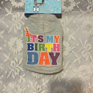 BUTTONS & BONES Colorful Birthday Dog Shirt Size XXS